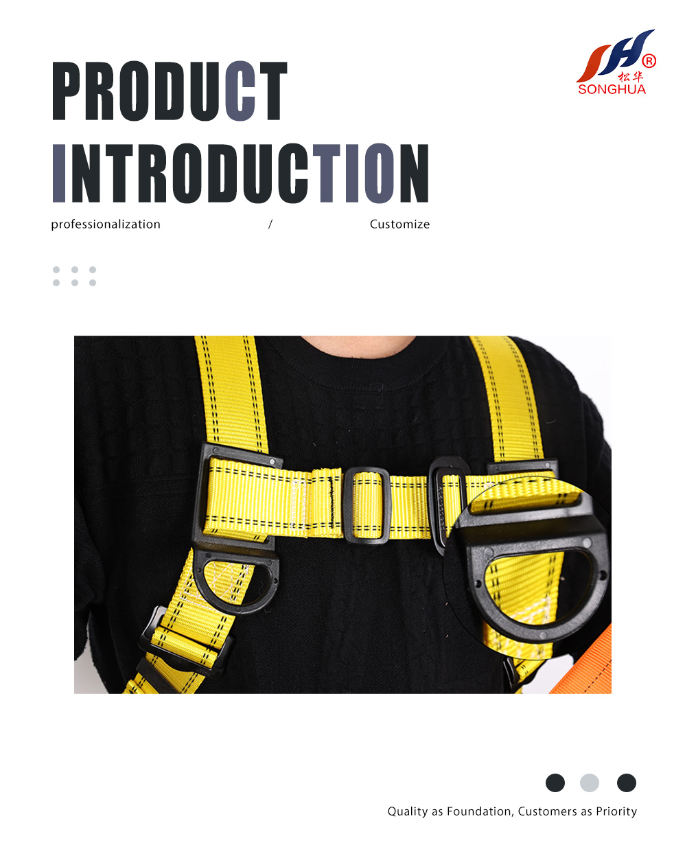 Full-body fall arrest harness (5-point harnes