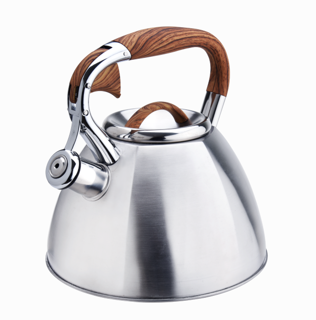 Woodlike Handle Whistle Spout Kettles