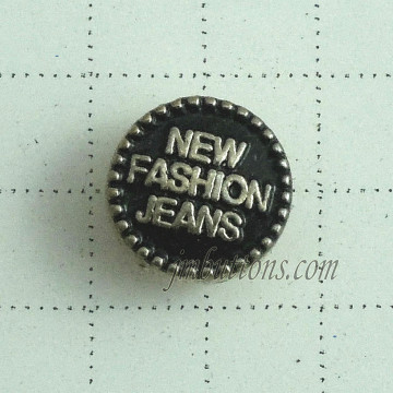 New fashion jeans rivets black metal buttons factory for jacket