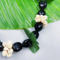 Ribbon Kukui Puka Shell Lei for Graduation Events