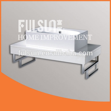 Artifical synthetic stone made washing base with rectangular ceramic basin