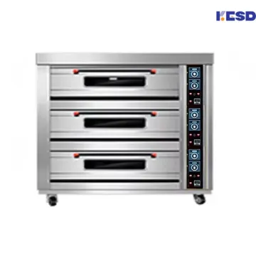Bakery Equipment Food Machinery Professional Industrial Gas Bread Baking Oven Bakery Machine Kitchen Equipment 3 Deck 9 Tray Commercial Baking Oven