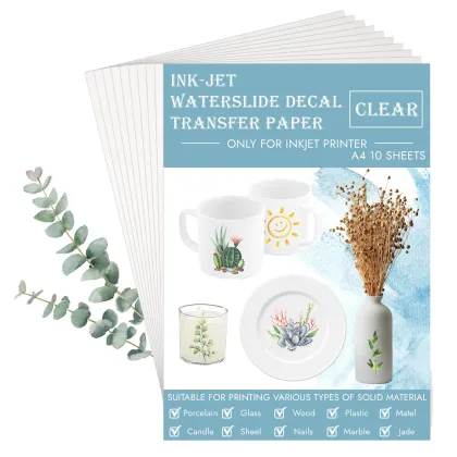 Waterslide Decal Paper for DIY Crafts - Printable Transfer Paper