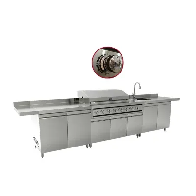 High Quality BBQ Gas Grill Cabinet Built-in Island Grills Design