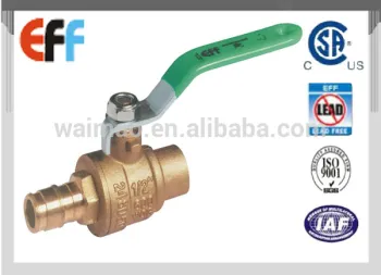 1/2"-- 1-1/4''Sweat and Cold Expansion Pex Valves F1960 Brass Ball Valve with CSA certificated