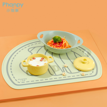 Tapete de silicone Placemat de silicone Tapetes para mesa de jantar para bebês