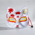 Máscara Red Floral Fox Estilo Japonês