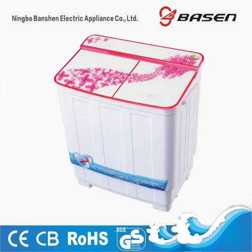 Red Glass Cover Top Loading 3.8KG Twin Tub Washing Machine