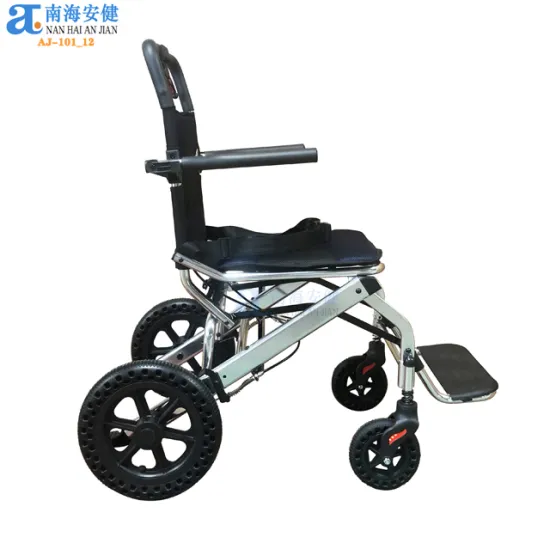 Manual Portable Aluminum Travel Ultra Lightweight Wheelchair AJ-101 12\