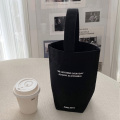 Kaffe duk tote hinkväska med brevtryck