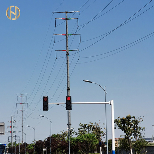Pólo de sinal de luz de trânsito de 6m galvanizado