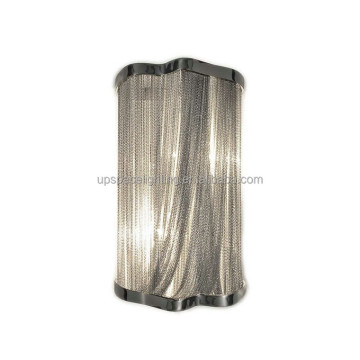 Modern LED Ceiling Light for Luxury Hotels - Aluminum Chain Wall Lamp