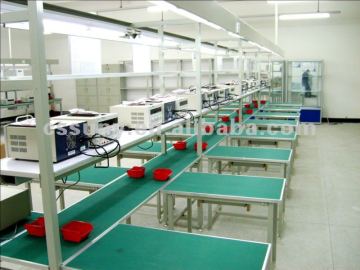 Plane type manual paster assembly line