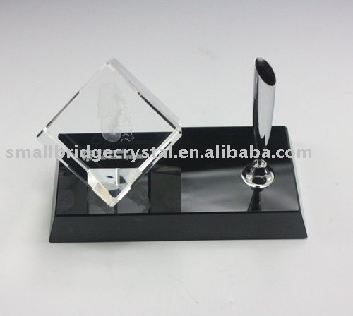 card holder pen holder crystal crafts crystal gift office decoration