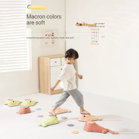 Hot Selling Egg-Shaped Children's Balance Training Kit & Sensory Resin Fish Stepping Stones for Backyard Sports and Special Needs