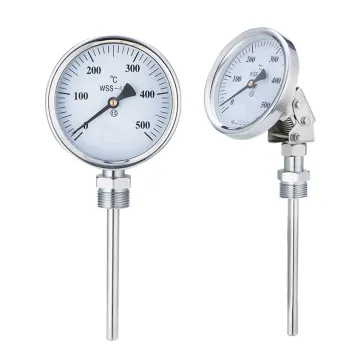 WSS Industrial Temperature Gauge with 50mm/100mm/150mm Probe Bimetal Thermometer