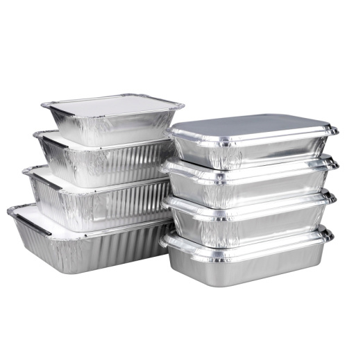 Wegwerpcatering aluminiumfoliecontainer met deksellid