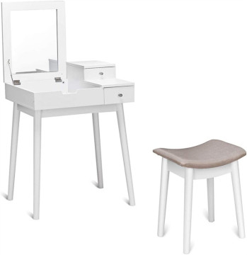 Vanity Dressing Table Set with Flip Top Mirror