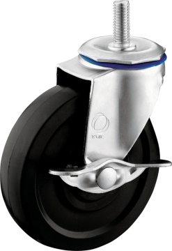 Thread Stem PVC Casters With Side Lock