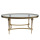 Ellipsoid Glass Top Stainless Steel Living Room Table