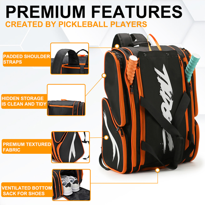 Tildosac Versatile Pickleball Bag With Multiple Pockets