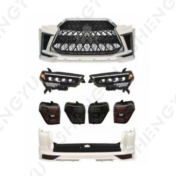 Vorder- und hintere Stoßstangen mit Kühlergrill und Scheinwerfern/Rücklichtern für 4Runner 2010-2021 gegen Lexus-Modelltausch