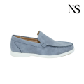 Mocasines Gris Claro para Hombre Estilo Ante Suave