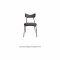 Silla de comedor de lujo marco de metal