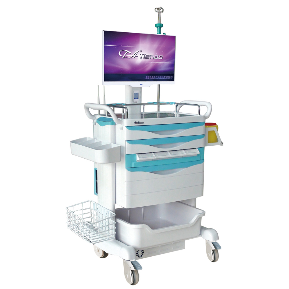 Mobile Nurse Workstation mit Medikamentenkassette