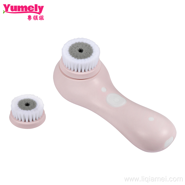 Pink Ergonomic Design Electric Facial Cleansing Brush