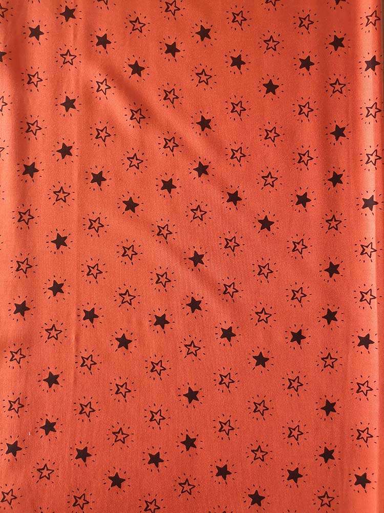 Tela de tejido de impresión Rayon Challis 30S diseño estrellas