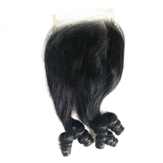 Royce Brazilian fummi Remy Hair 4*4 Lace Closure 100% Natural Color Human Hair with closure 1 pcs