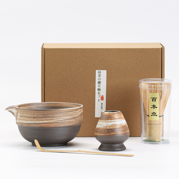 Japanese Matcha Tea Set with Whisk and Brush - Song Dynasty Style