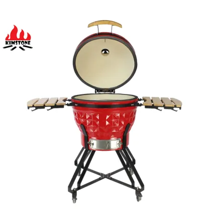 24 Inch Indoor Ceramic Kamado BBQ Grill with Cif BBQ Cleaner