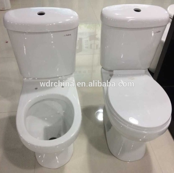 French dual water inlet washdown two piece toilet closet