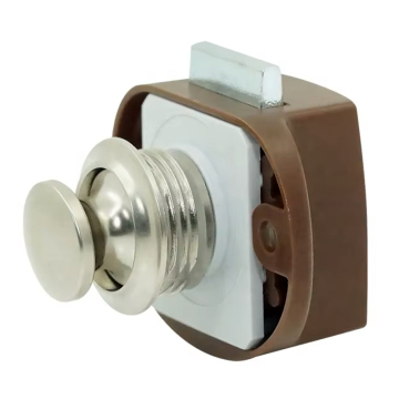 Genuine Marine Boat ABS High Quality Brown Push Lock for Motorhome Caravan RV - 20mm