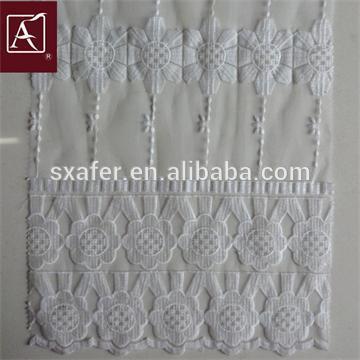 double border embroidery organza fabric for dress