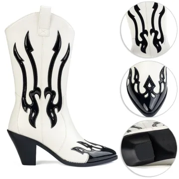 white short and hlaf women totem boots