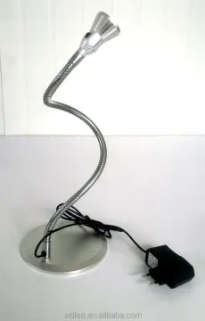 3W CHROME gooseneck led table night light led reading lamp