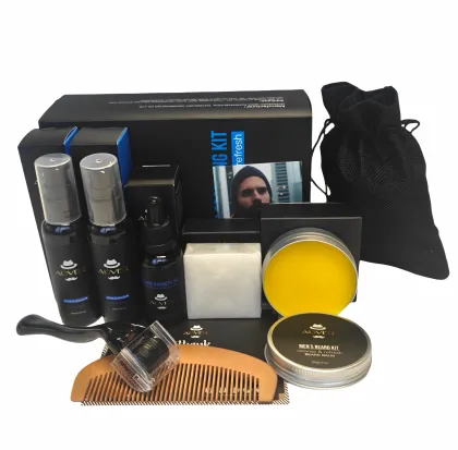 8piece set mustache styling kit