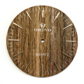 Dial de reloj de madera para los hombres de cuarzo de madera.