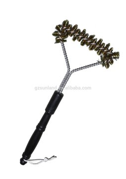 BBQ Grill Cleaning Brush with Dual length Brass Bristles