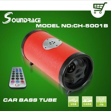 5 inch car bass tube with FM transmitter