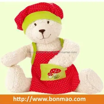 Plush Toy Bear with hat and cloth