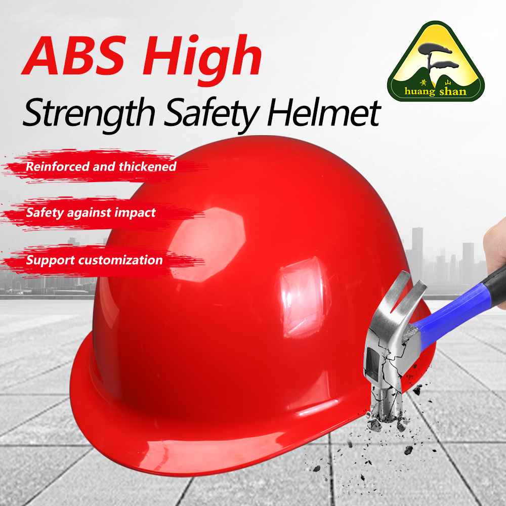 Capacete de segurança estilo capacete de material ABS vermelho