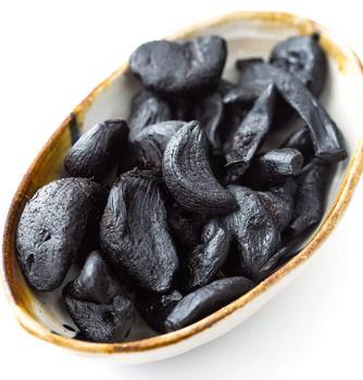 peeled black garlic