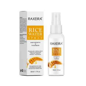 Private Label Rice Water Hair Growth Spray with Rosemary Caffeine Biotin Castor Oil