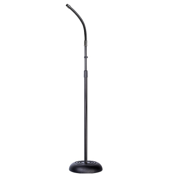 Support de microphone à plancher robuste réglable avec cou d'oie