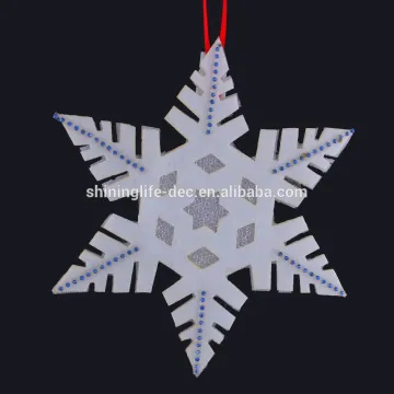 Hot sale fabric snowflake designs christmas home decorations snowflake ornament