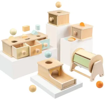 Montessori Wooden Coin Box Drawer Game: An Educational Toy for Preschoolers and Baby's Early Learning